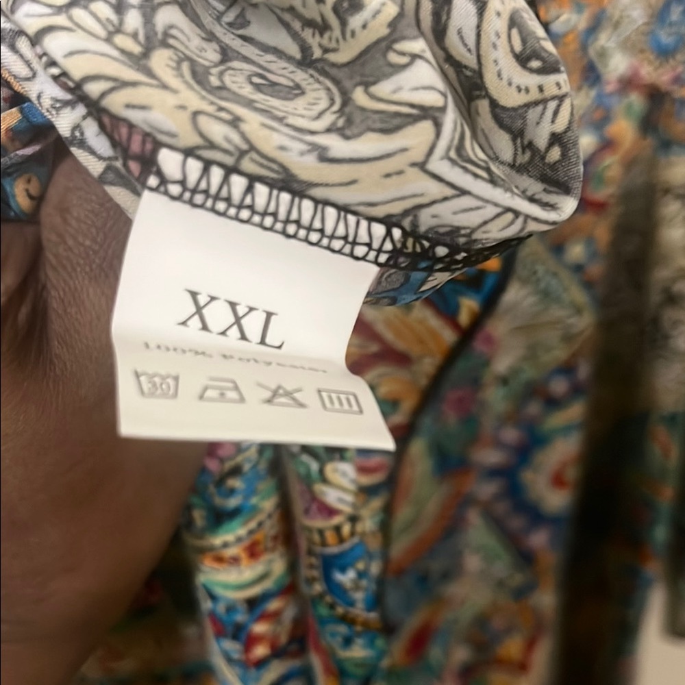 SHEIN Paisley Long Sleeve V-Neck Dress - Picture 9 of 9
